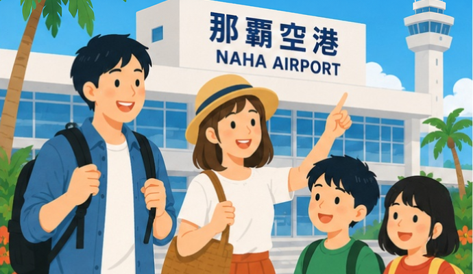 那覇空港に到着