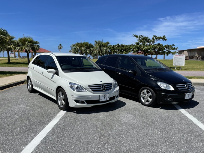 メルセデス・ベンツB170(B200)【禁煙者】空港間無料送迎付き 大人5名でもゆったりドライブできます