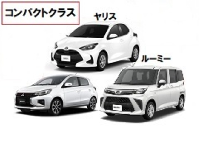【ヤリス・ミラージュ同等★有料で車種指定可能】★免責込★無料送迎付き★ブルートゥース＆バックモニター＆ナビ・ETC車載器付き（ETCカードはご持参下さい）
