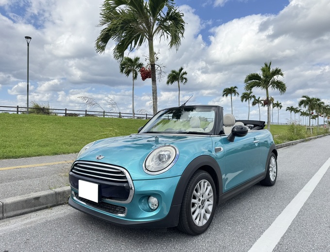 【MINIオープンカー】おしゃれで可愛い愛されボディ！Bluetooth対応・充電器・チャイルドシート無料貸出し！
