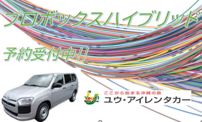 【ライトバン】新車プロボックスハイブリッド・禁煙・ナビ・ETC車載器・バックカメラ装備　さらに、那覇空港送迎込み