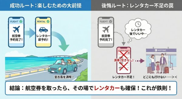 宮古島レンタカー　早めに予約