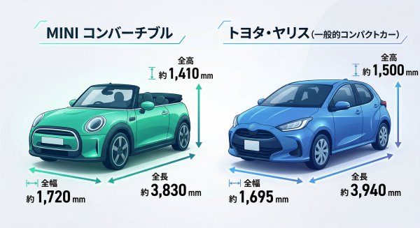 コンパクトカーとMINIの比較